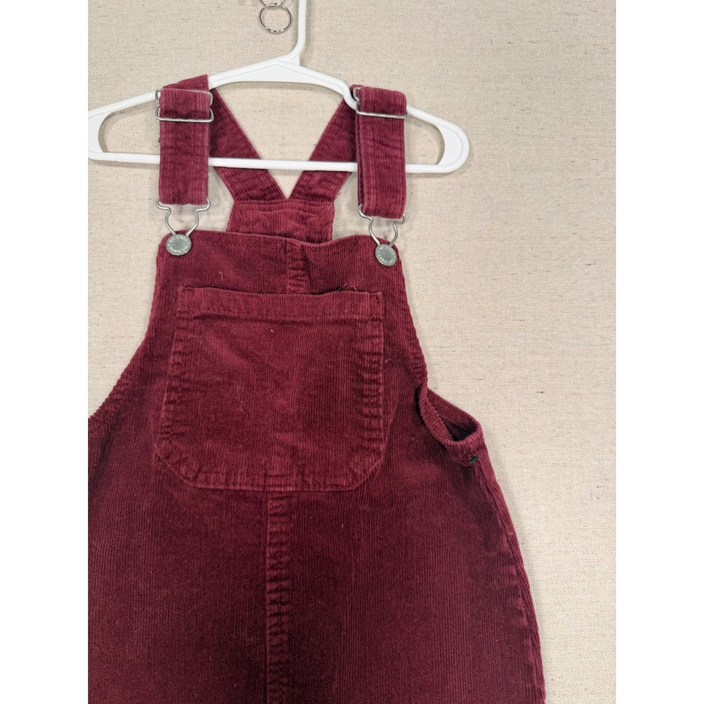Art Class Girls Corduroy Overall Jumper Dress Burgundy Maroon Size S 6 6X